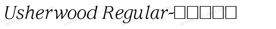 Usherwood Regular字体转换